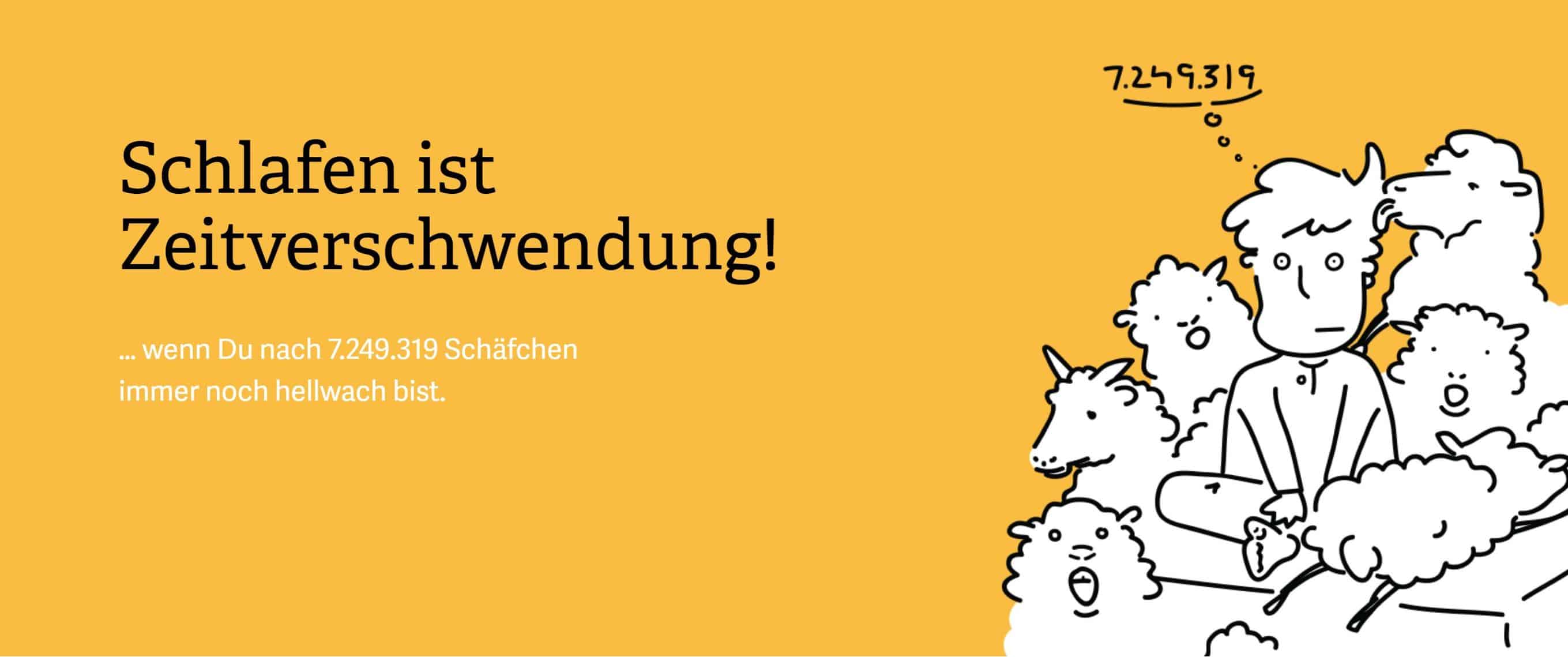 Schlafen ist Zeitverschwendung | Humoriges zum Wasserbett aquabest wasserbetten schlaf ist zeitverschwenung Schäfchenzählen - Schlafen ist Zeitverschwendung | Humoriges zum Wasserbett